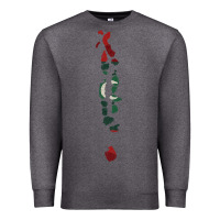 Charcoal Heather Maldives Map Flag Drawing Line Art Premium Sweatshirt - linhVisuals