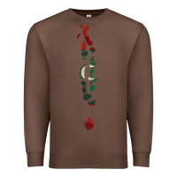 Chestnut Maldives Map Flag Drawing Line Art Premium Sweatshirt - linhVisuals