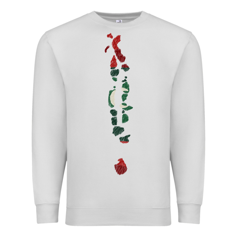 Maldives Map Flag Drawing Line Art Premium Sweatshirt by linhVisuals | Teevron