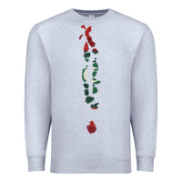 Heather Grey Maldives Map Flag Drawing Line Art Premium Sweatshirt - linhVisuals