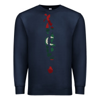 Navy Maldives Map Flag Drawing Line Art Premium Sweatshirt - linhVisuals