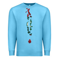 Ocean Blue Maldives Map Flag Drawing Line Art Premium Sweatshirt - linhVisuals