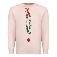 Pale Pink Maldives Map Flag Drawing Line Art Premium Sweatshirt - linhVisuals