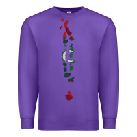 Purple Maldives Map Flag Drawing Line Art Premium Sweatshirt - linhVisuals