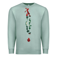 Seafoam Maldives Map Flag Drawing Line Art Premium Sweatshirt - linhVisuals