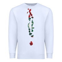 White Maldives Map Flag Drawing Line Art Premium Sweatshirt - linhVisuals