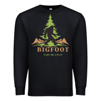 Black bigfoot t  shirt bigfoot take me away t  shirt Premium Sweatshirt - linhVisuals