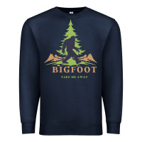 Navy bigfoot t  shirt bigfoot take me away t  shirt Premium Sweatshirt - linhVisuals
