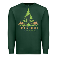 Sports Green bigfoot t  shirt bigfoot take me away t  shirt Premium Sweatshirt - linhVisuals