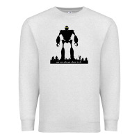 Oatmeal Heather iron giant Premium Sweatshirt - linhVisuals