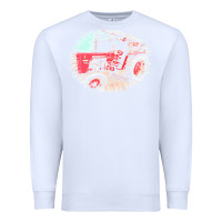 White tractor t  shirt tractor t  shirt Premium Sweatshirt - linhVisuals