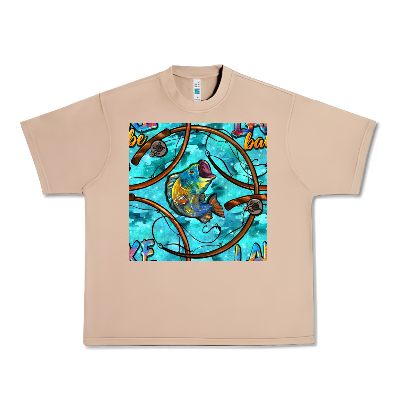 Lake Babe And Fish With Camouflage Seamless Pattern Urban Heavy Tee by BundleAndBundleShop | Teevron