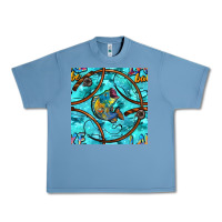 Pebble Blue Lake Babe And Fish With Camouflage Seamless Pattern Urban Heavy Tee - BundleAndBundleShop