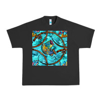 Pigment Black Lake Babe And Fish With Camouflage Seamless Pattern Urban Heavy Tee - BundleAndBundleShop