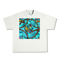 Pistachio Lake Babe And Fish With Camouflage Seamless Pattern Urban Heavy Tee - BundleAndBundleShop