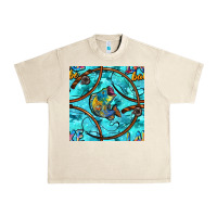 Sandshell Lake Babe And Fish With Camouflage Seamless Pattern Urban Heavy Tee - BundleAndBundleShop