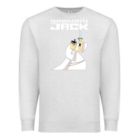 Oatmeal Heather samurai jack Premium Sweatshirt - linhVisuals
