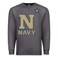 Charcoal Heather navy midshipmen Premium Sweatshirt - linhVisuals