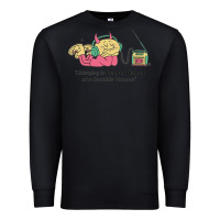 Black listening to lemon demon Premium Sweatshirt - linhVisuals