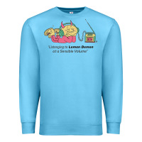 Ocean Blue listening to lemon demon Premium Sweatshirt - linhVisuals