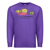 Purple listening to lemon demon Premium Sweatshirt - linhVisuals