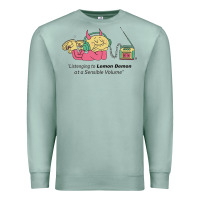 Seafoam listening to lemon demon Premium Sweatshirt - linhVisuals