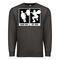 Smoke your wife my wife weightlifting Premium Sweatshirt - linhVisuals