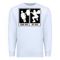 White your wife my wife weightlifting Premium Sweatshirt - linhVisuals
