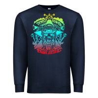 Navy george clinton and parliament funkadelic müsïc Premium Sweatshirt - linhVisuals