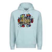 Blue Mist love needs no words 2 Premium Hoodie - RacoonDesign
