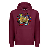 Burgundy love needs no words 2 Premium Hoodie - RacoonDesign