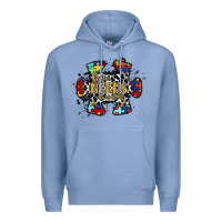 Colony Blue love needs no words 2 Premium Hoodie - RacoonDesign