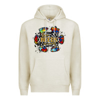 Oatmeal Heather love needs no words 2 Premium Hoodie - RacoonDesign