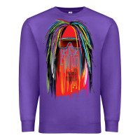 Purple george clinton and parliament funkadelic müsïc Premium Sweatshirt - linhVisuals