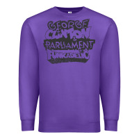 Purple george clinton and parliament funkadelic müsïc Premium Sweatshirt - linhVisuals