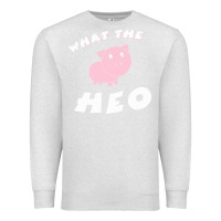 Oatmeal Heather what the heo Premium Sweatshirt - linhVisuals