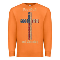 Carrot for god and country cross american flag faith us patriotic tank top Premium Sweatshirt - linhVisuals
