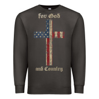 Smoke for god and country cross american flag faith us patriotic tank top Premium Sweatshirt - linhVisuals