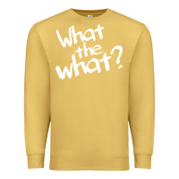 Antique Gold what the what Premium Sweatshirt - linhVisuals