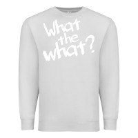 Dove Grey what the what Premium Sweatshirt - linhVisuals