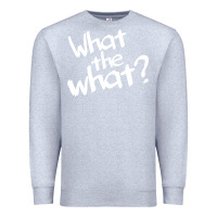 Heather Grey what the what Premium Sweatshirt - linhVisuals