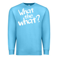 Ocean Blue what the what Premium Sweatshirt - linhVisuals