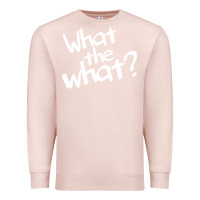 Pale Pink what the what Premium Sweatshirt - linhVisuals
