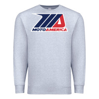 Heather Grey moto america Premium Sweatshirt - linhVisuals