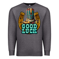 Charcoal Heather good luck Premium Sweatshirt - JahusDesignShop