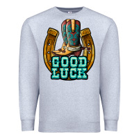 Heather Grey good luck Premium Sweatshirt - JahusDesignShop