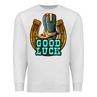 Oatmeal Heather good luck Premium Sweatshirt - JahusDesignShop