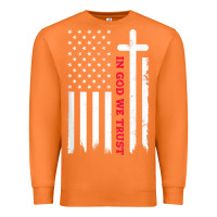 Carrot in god we trust with patriotic vintage american flag t shirt Premium Sweatshirt - linhVisuals
