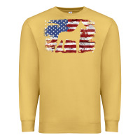 Antique Gold great dane vintage american flag t shirt Premium Sweatshirt - linhVisuals