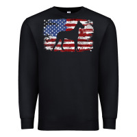 Black great dane vintage american flag t shirt Premium Sweatshirt - linhVisuals
